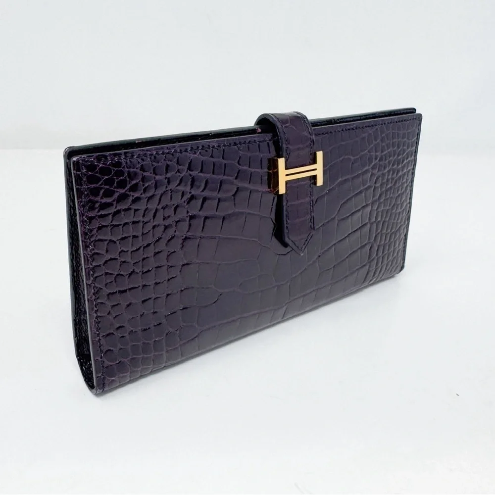 Hermes Croc Bearn Wallet - Picture 3 of 14
